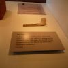 Clay pipe from Lee Wharf Newcastle. Newcastle Museum 2014.